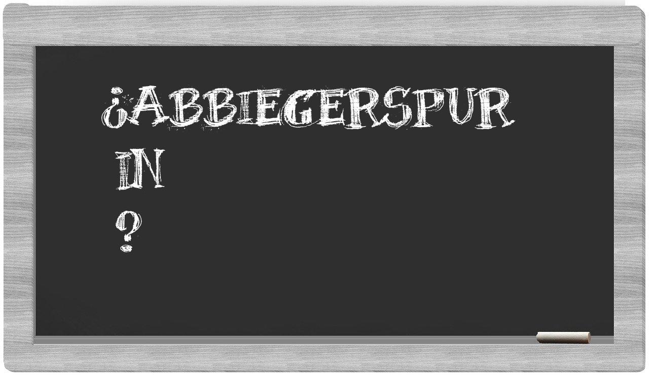 ¿Abbiegerspur en sílabas?