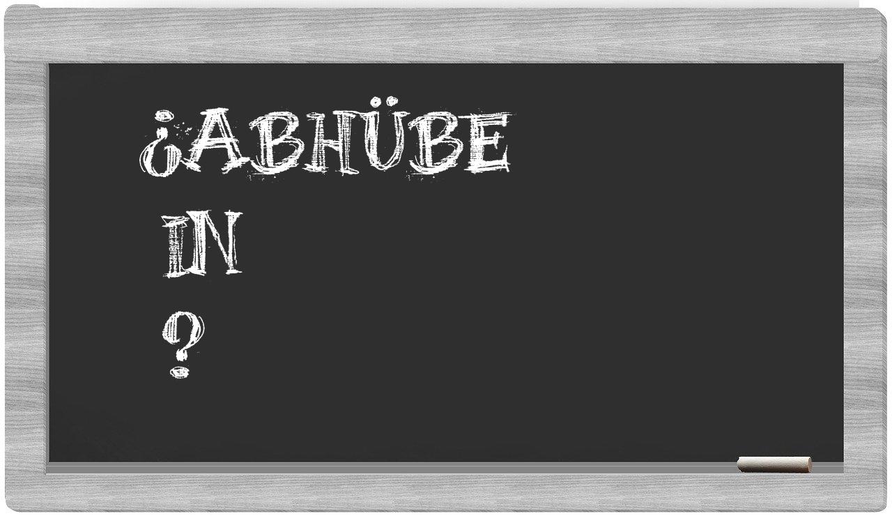 ¿Abhübe en sílabas?