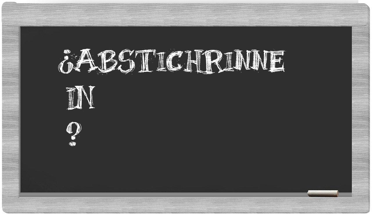 ¿Abstichrinne en sílabas?
