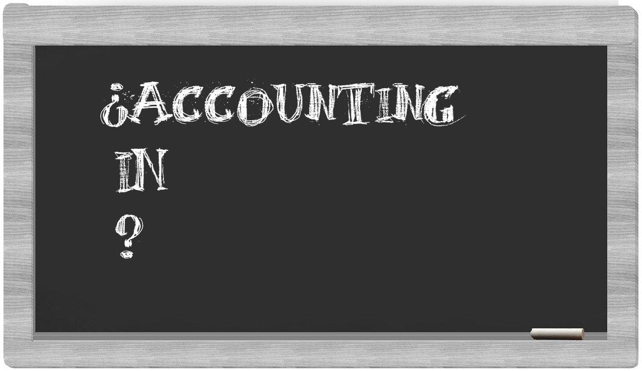 ¿Accounting en sílabas?