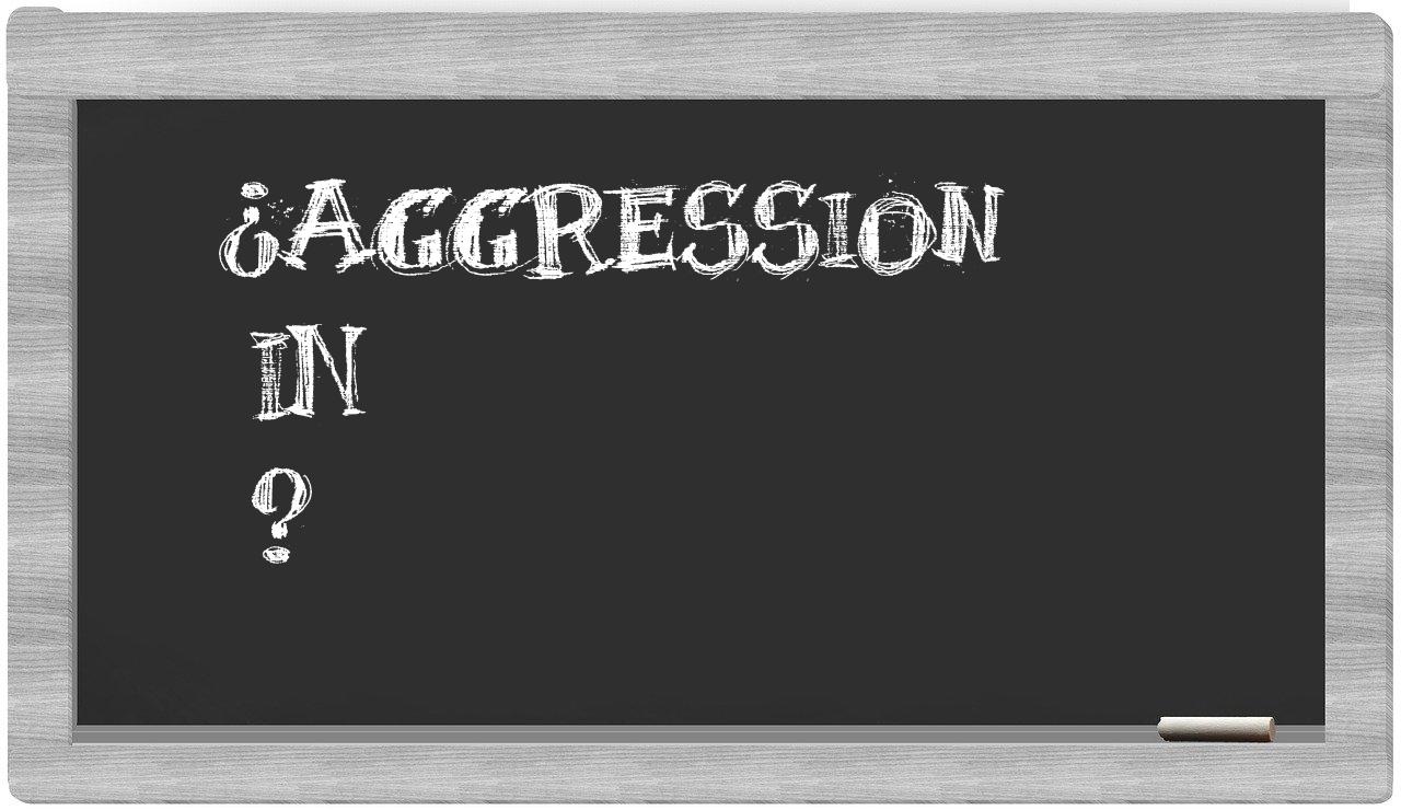 ¿Aggression en sílabas?