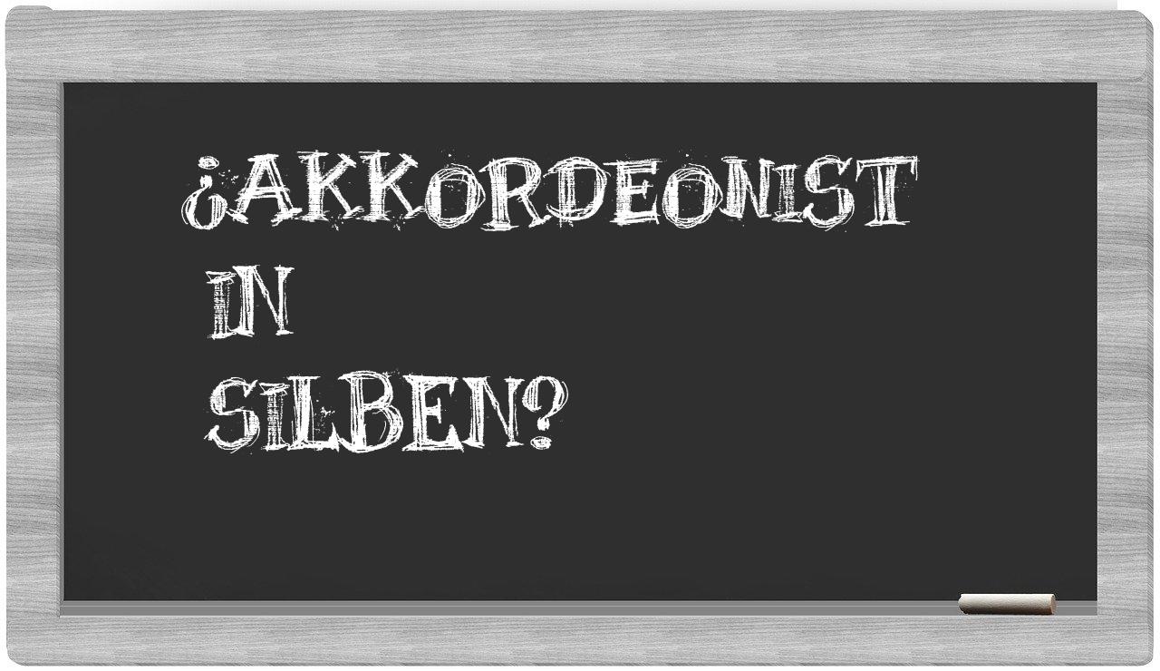 Akkordeonist in syllables