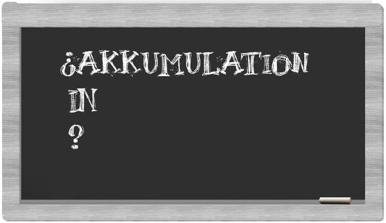 ¿Akkumulation en sílabas?