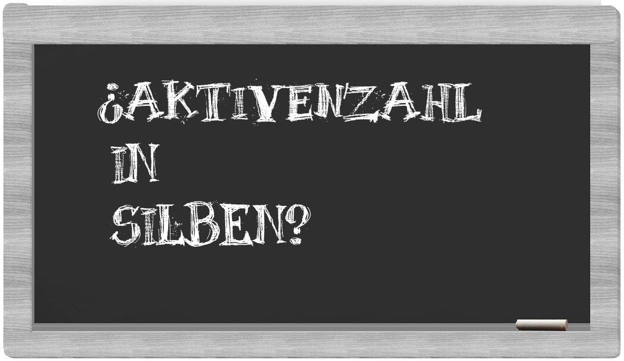 Aktivenzahl in syllables