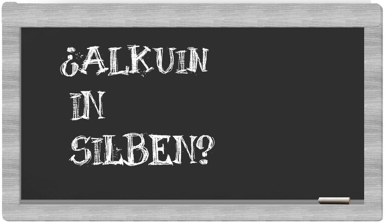 Alkuin in syllables