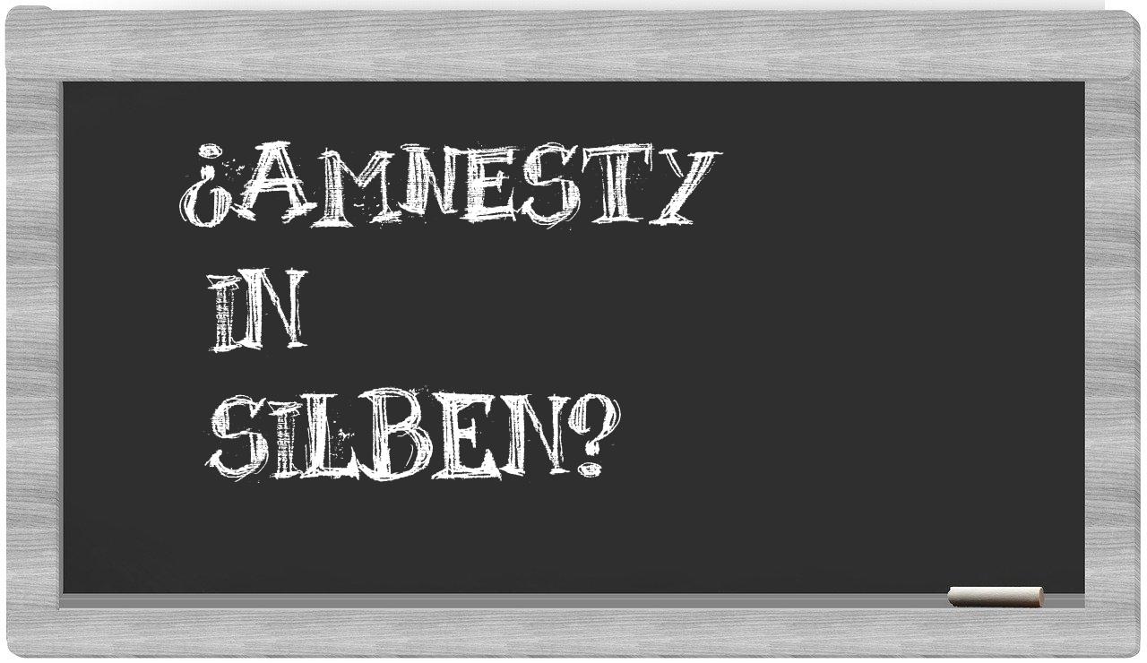 Amnesty in syllables