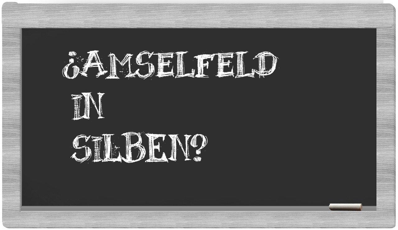Amselfeld in syllables