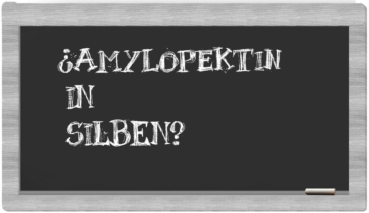 Amylopektin in syllables