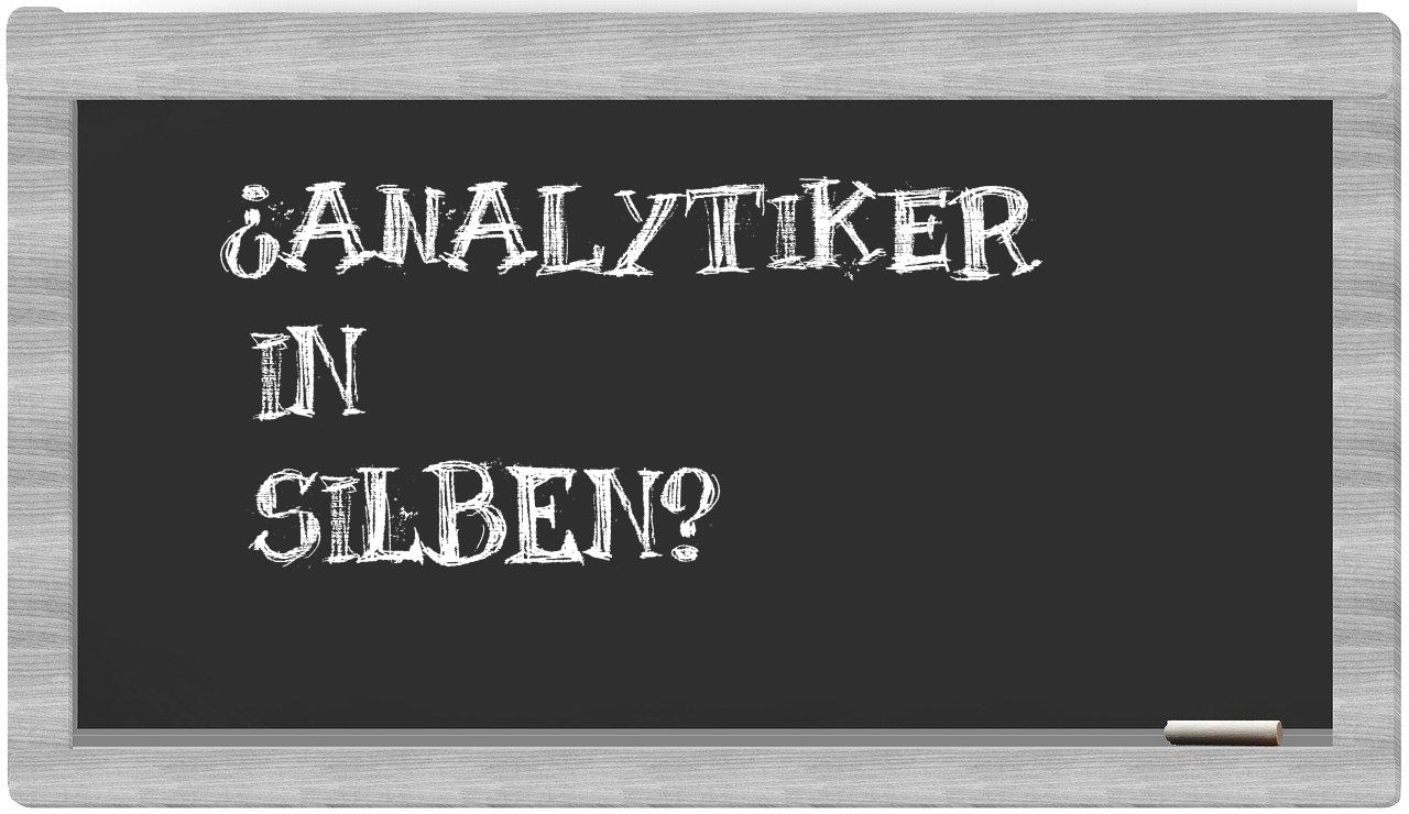Analytiker in syllables