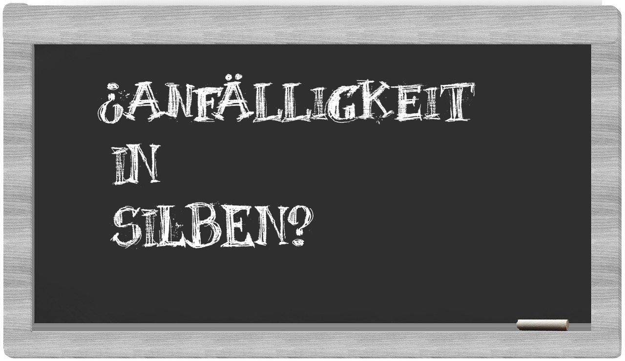 Anfälligkeit in syllables