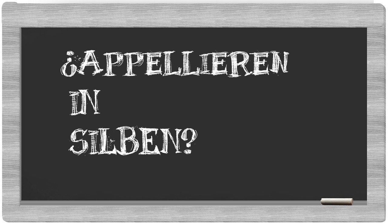 Appellieren in syllables