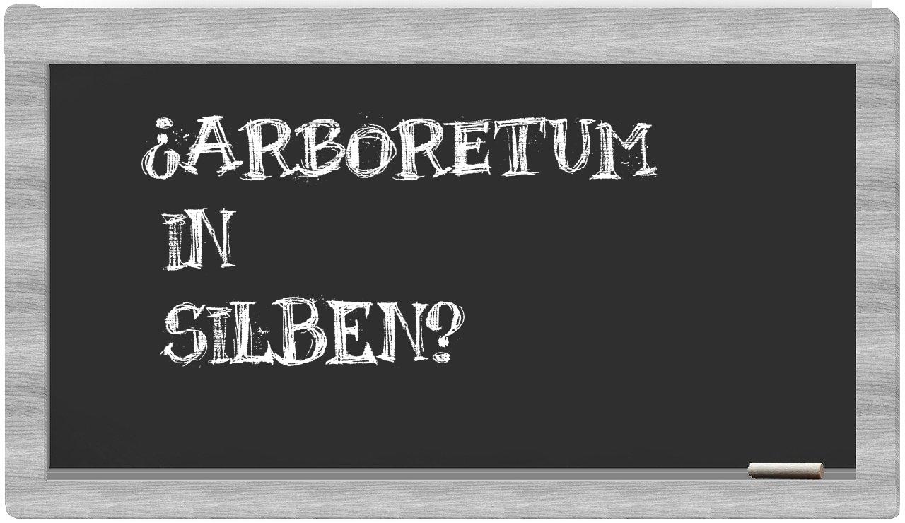 Arboretum in syllables