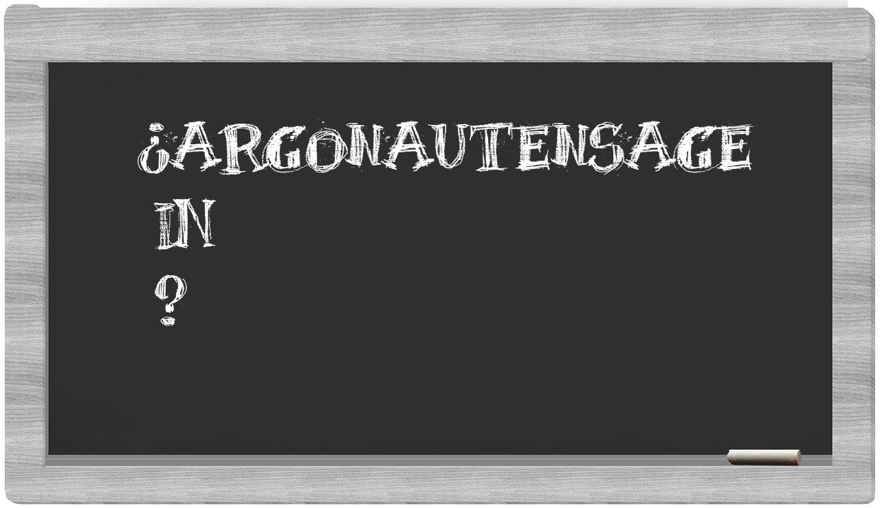 ¿Argonautensage en sílabas?