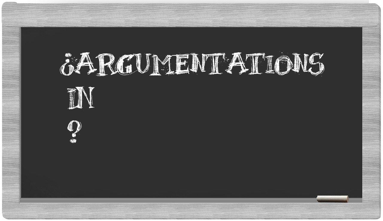 ¿Argumentations en sílabas?