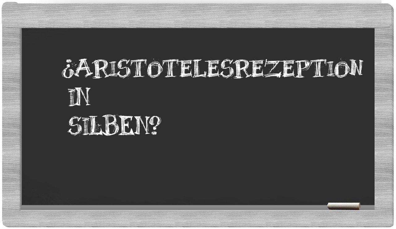 Aristotelesrezeption in syllables