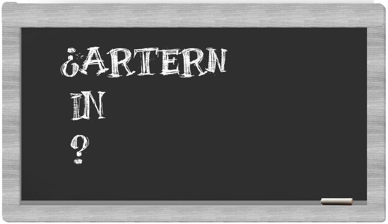 ¿Artern en sílabas?