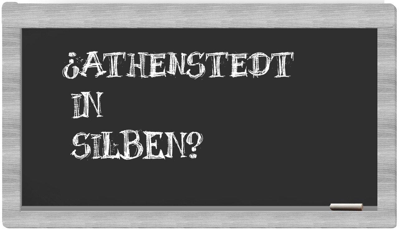 Athenstedt in syllables