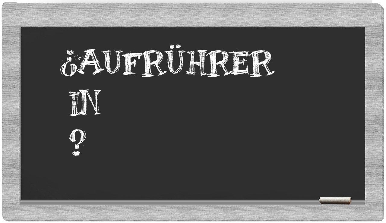 ¿Aufrührer en sílabas?