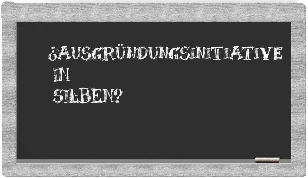 Ausgründungsinitiative in syllables