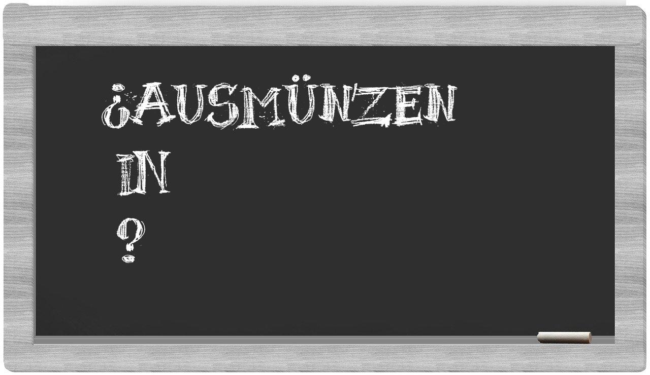 ¿Ausmünzen en sílabas?