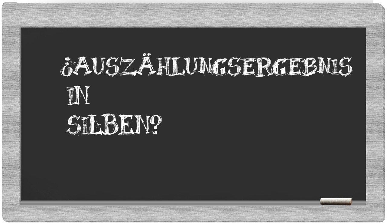 Auszählungsergebnis in syllables