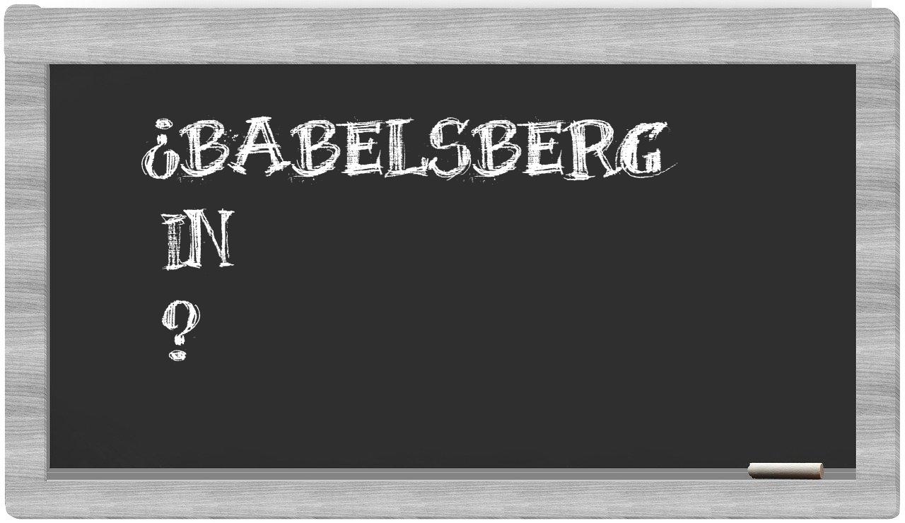 ¿Babelsberg en sílabas?