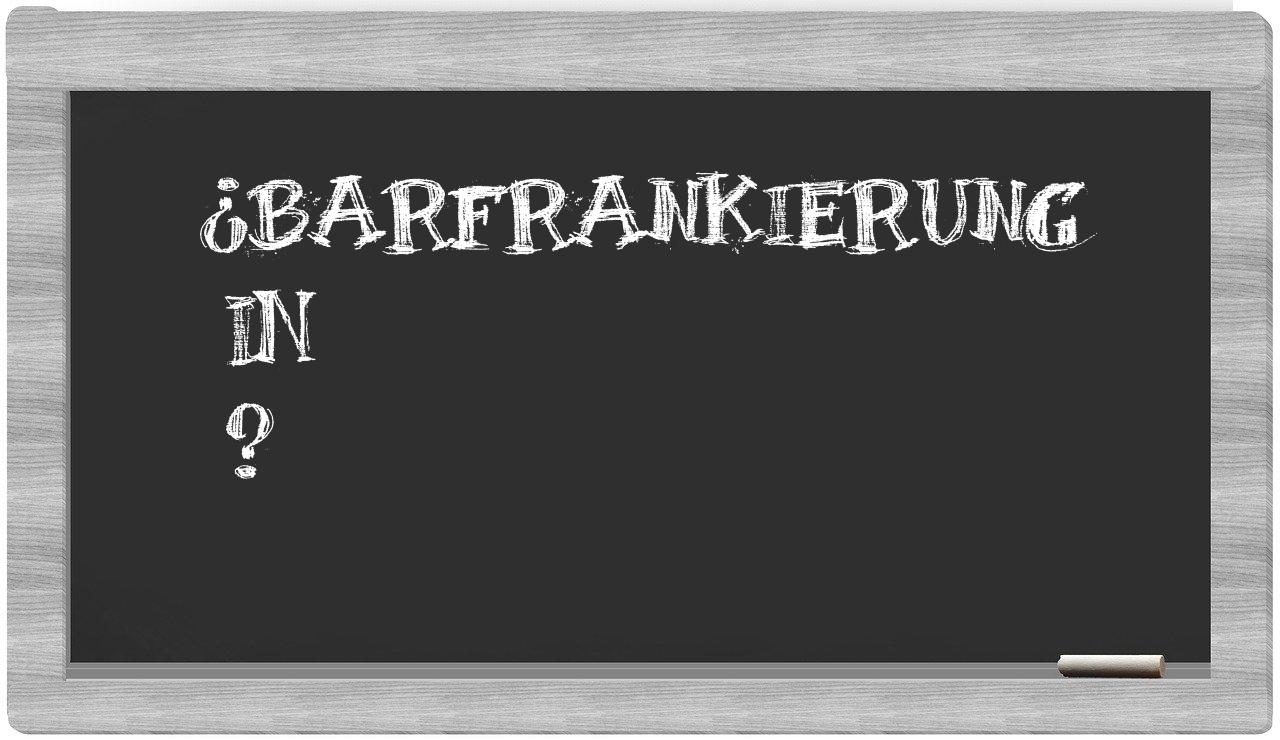 ¿Barfrankierung en sílabas?
