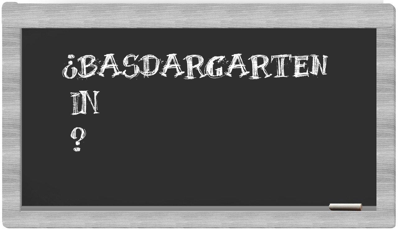 ¿Basdargarten en sílabas?