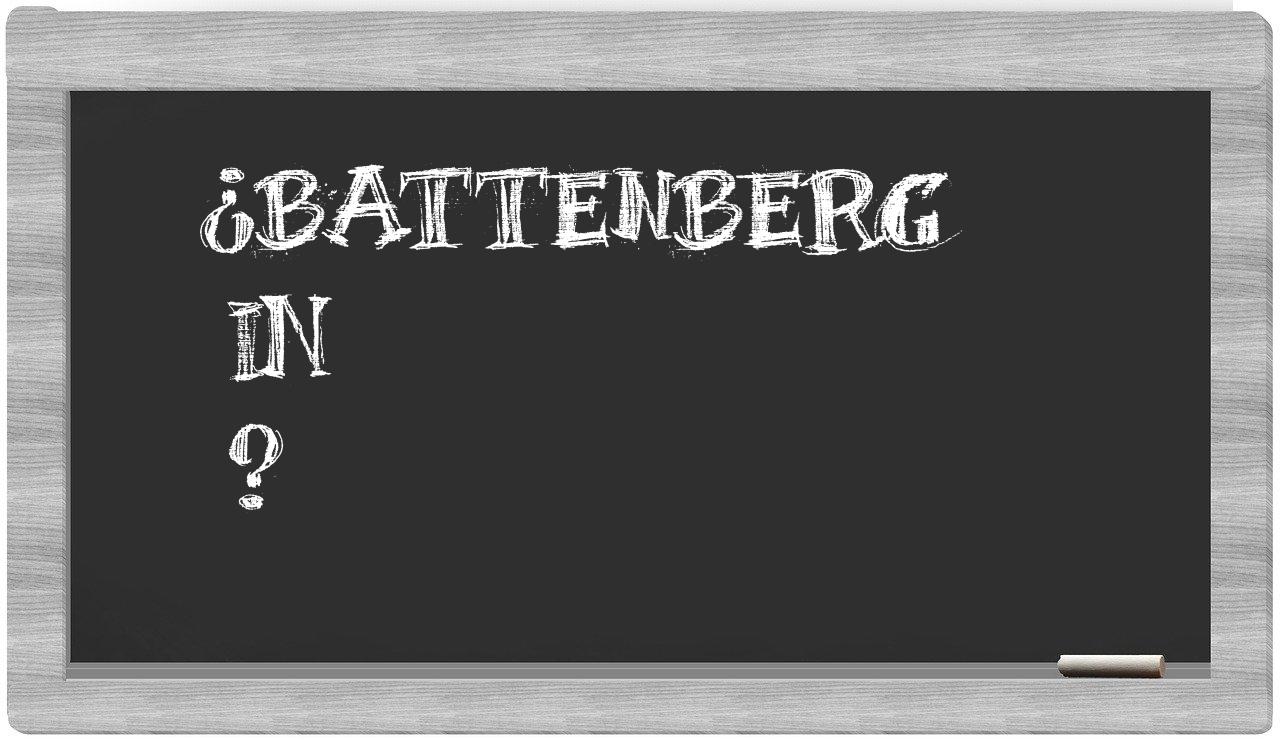 ¿Battenberg en sílabas?