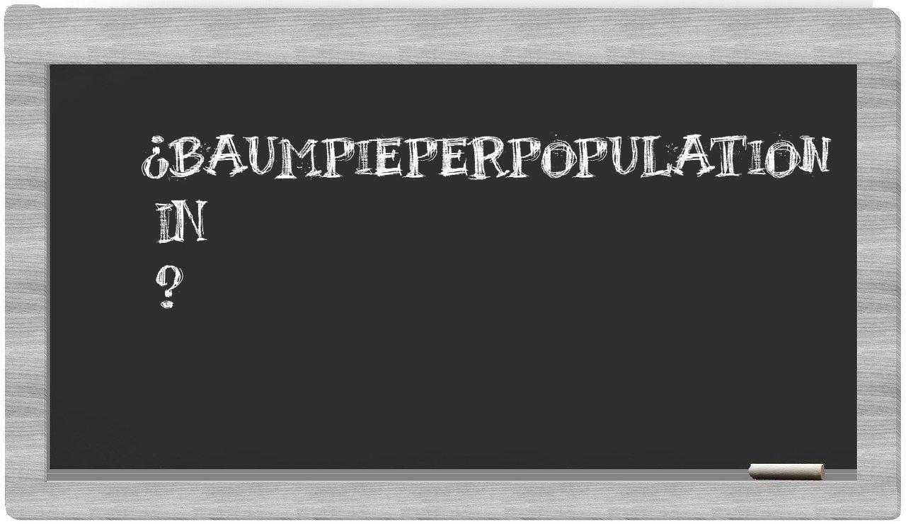 ¿Baumpieperpopulation en sílabas?