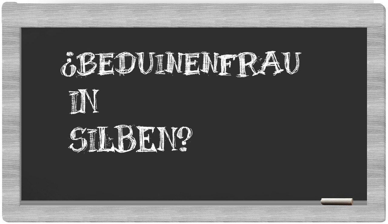 Beduinenfrau in syllables