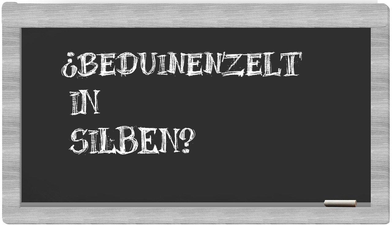 Beduinenzelt in syllables