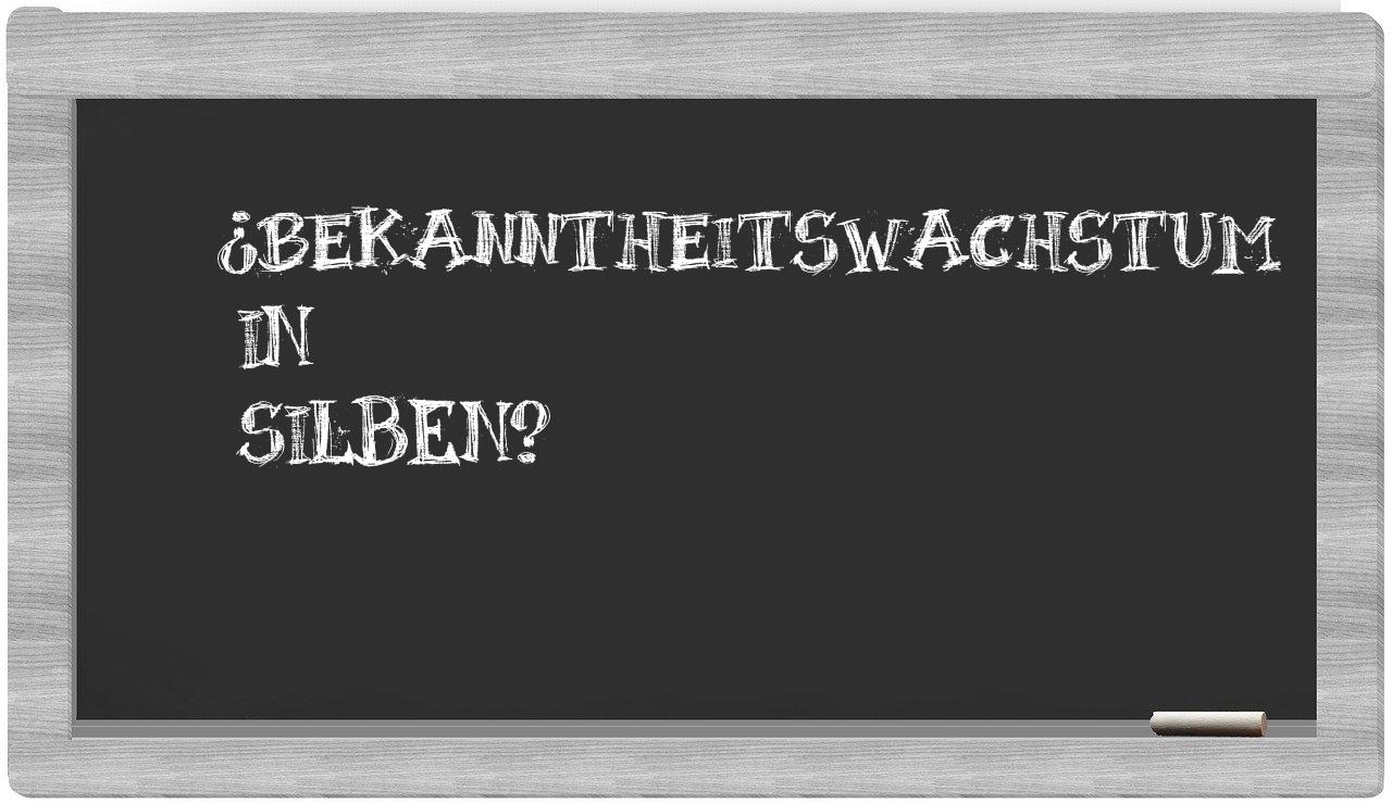 Bekanntheitswachstum in syllables
