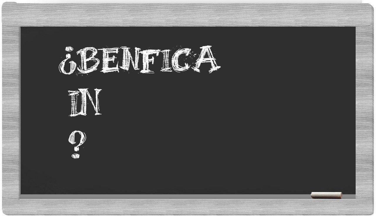¿Benfica en sílabas?
