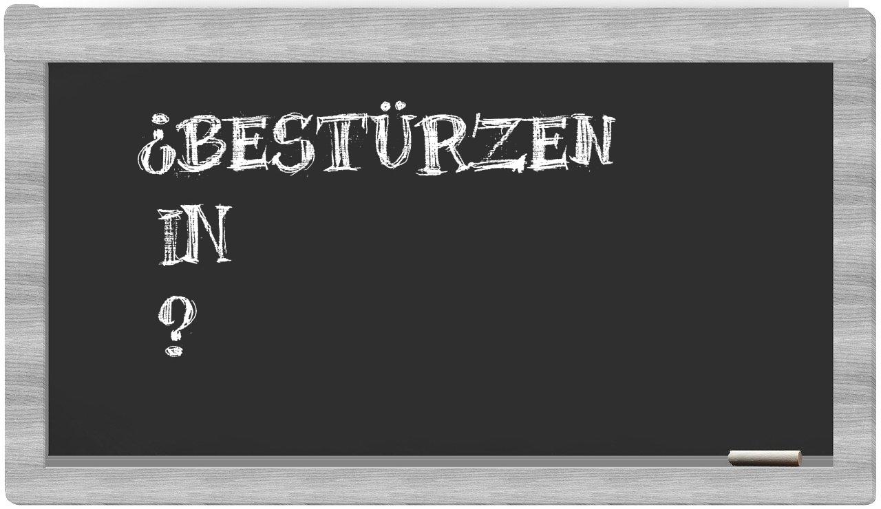 ¿Bestürzen en sílabas?