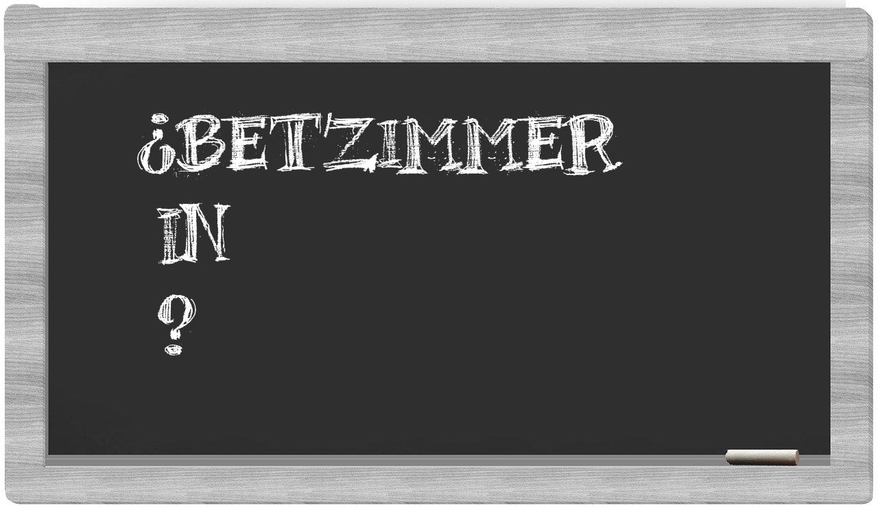 ¿Betzimmer en sílabas?