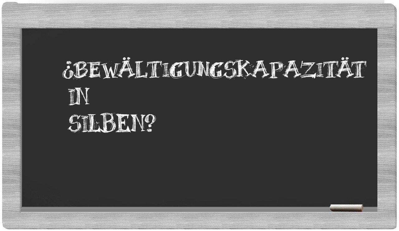 Bewältigungskapazität in syllables