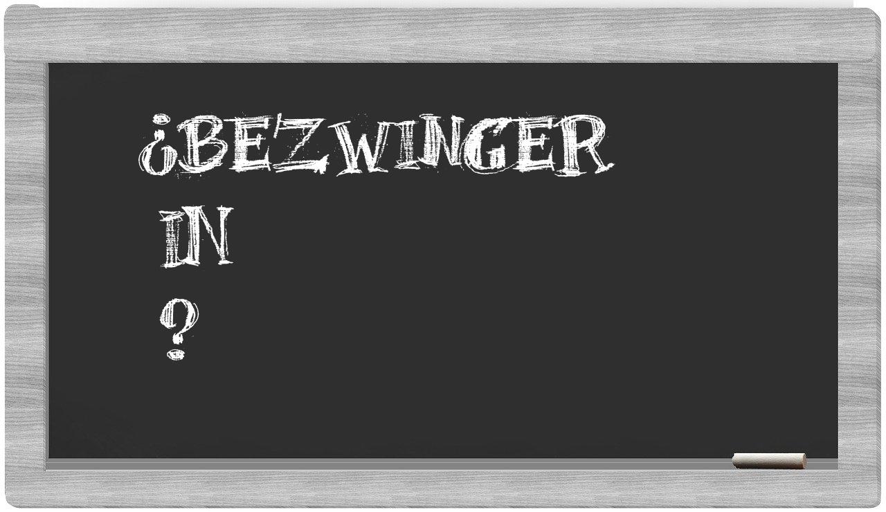 ¿Bezwinger en sílabas?