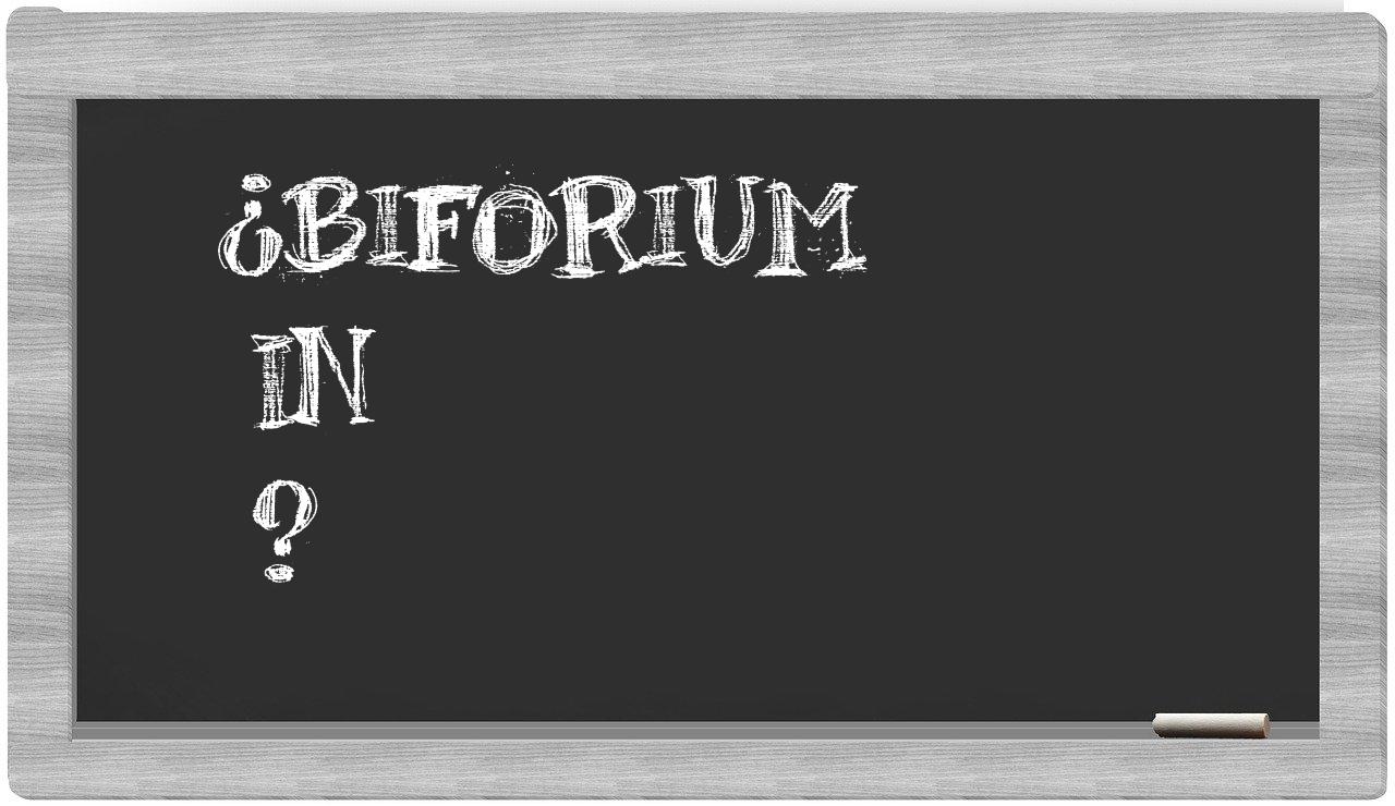 ¿Biforium en sílabas?