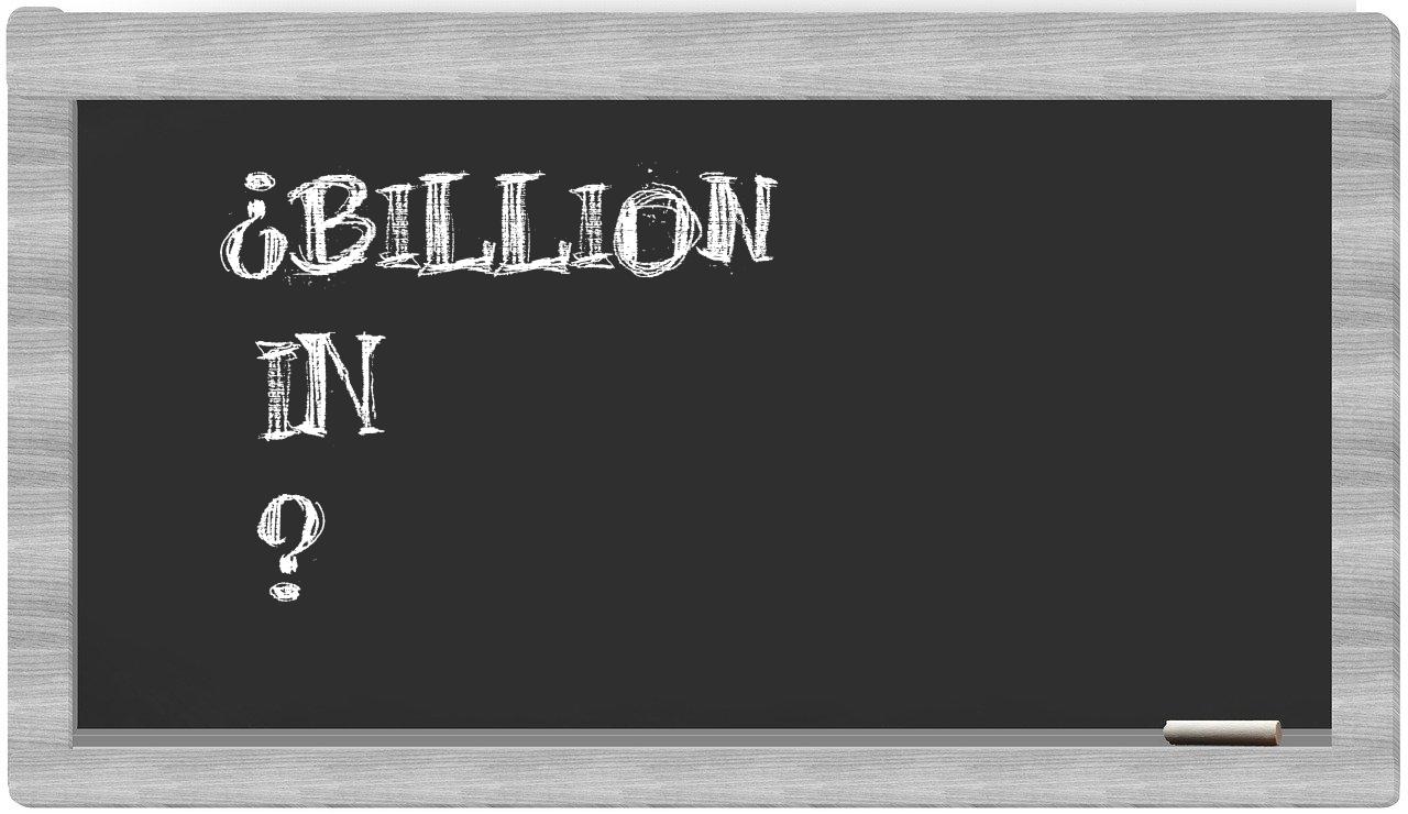 ¿Billion en sílabas?
