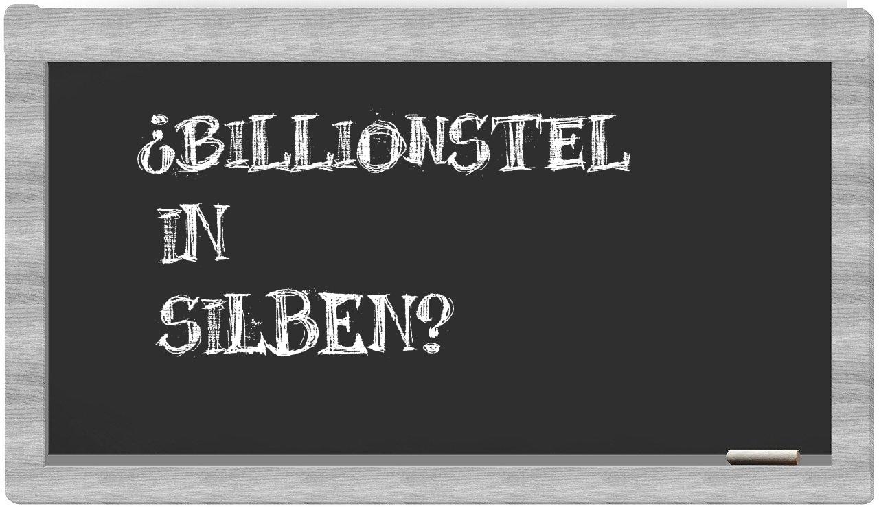 Billionstel in syllables