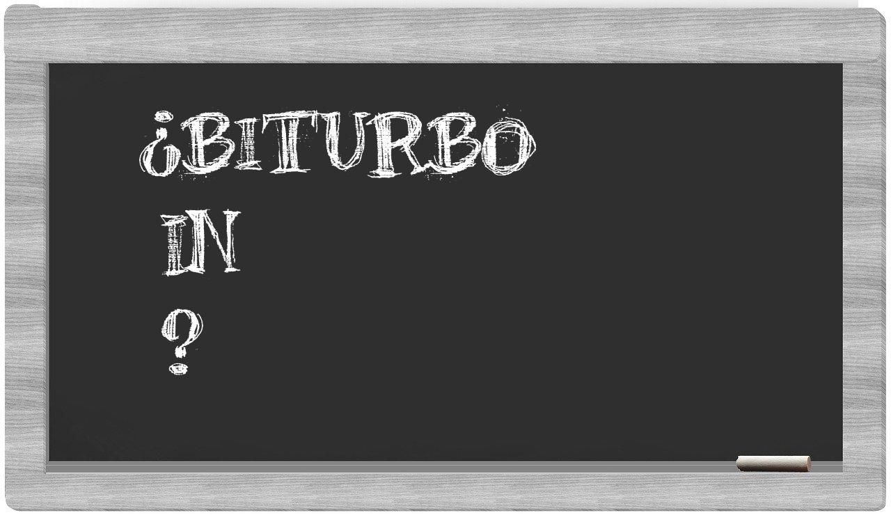 ¿Biturbo en sílabas?