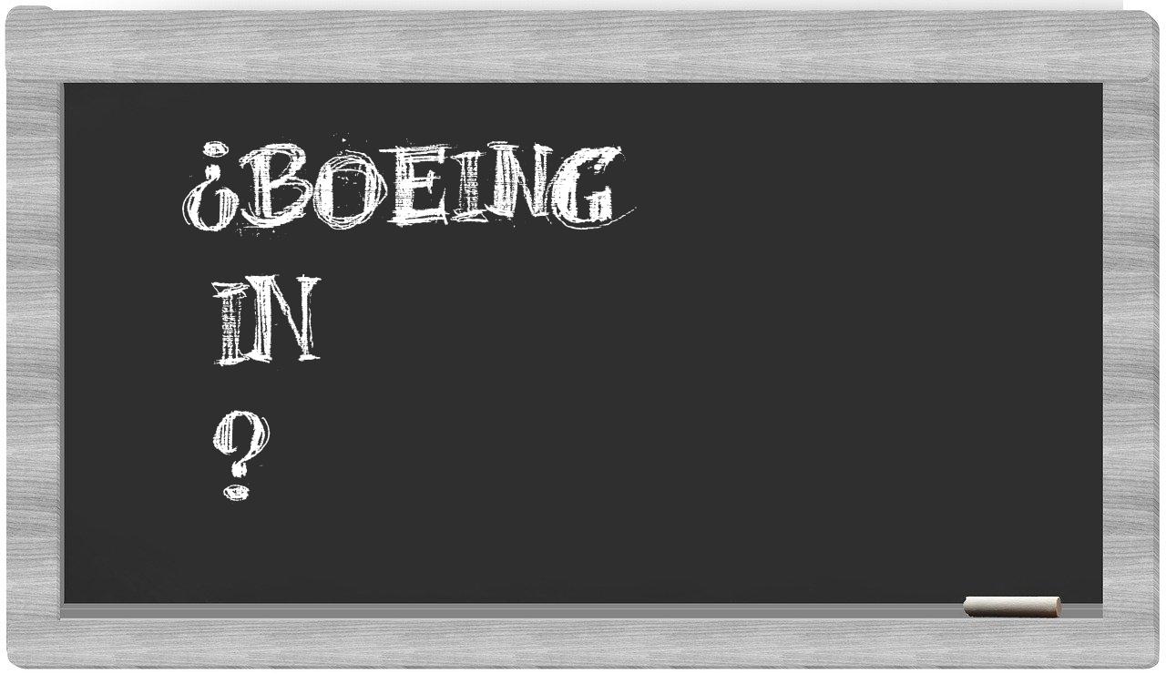 ¿Boeing en sílabas?