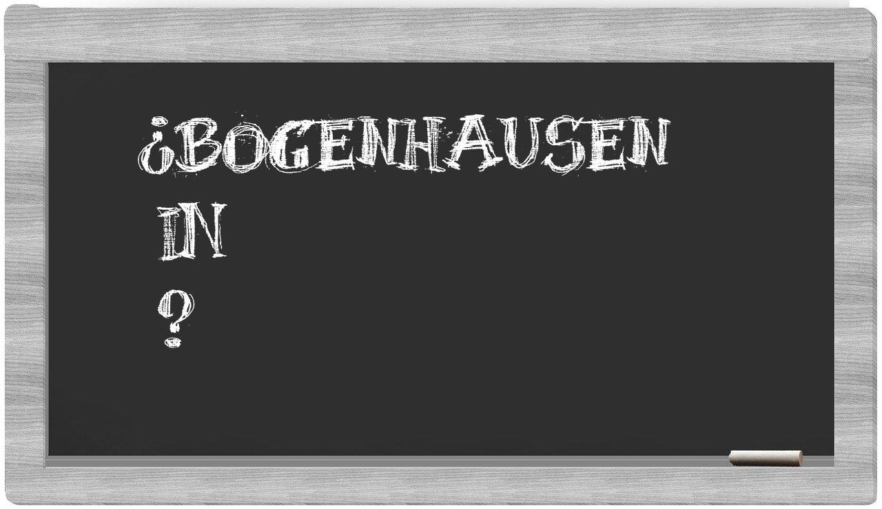 ¿Bogenhausen en sílabas?