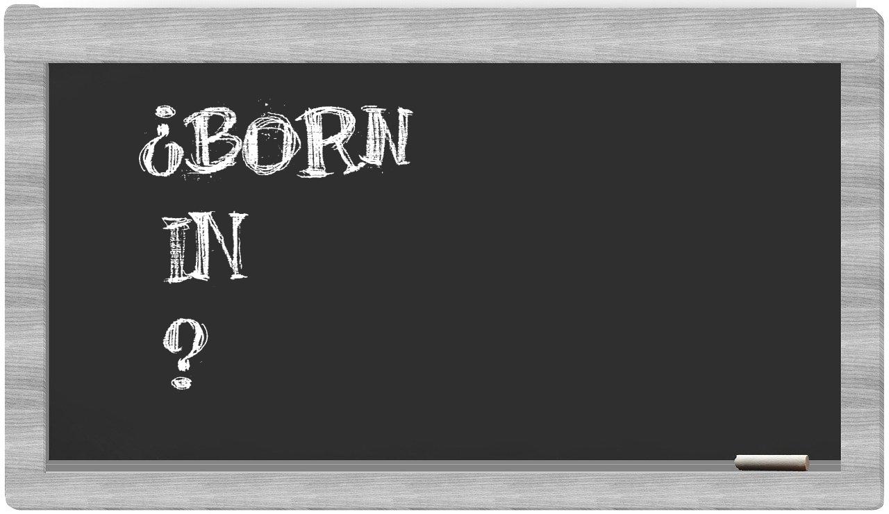 ¿Born en sílabas?