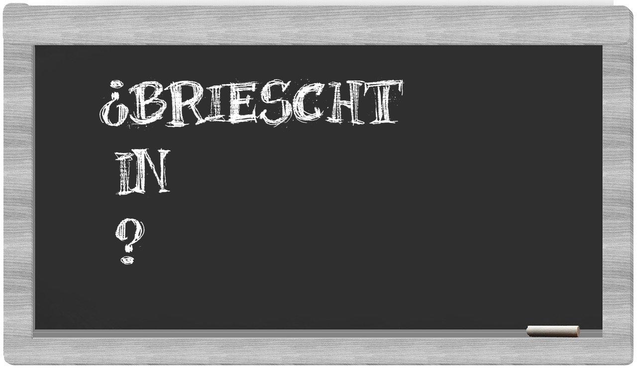 ¿Briescht en sílabas?