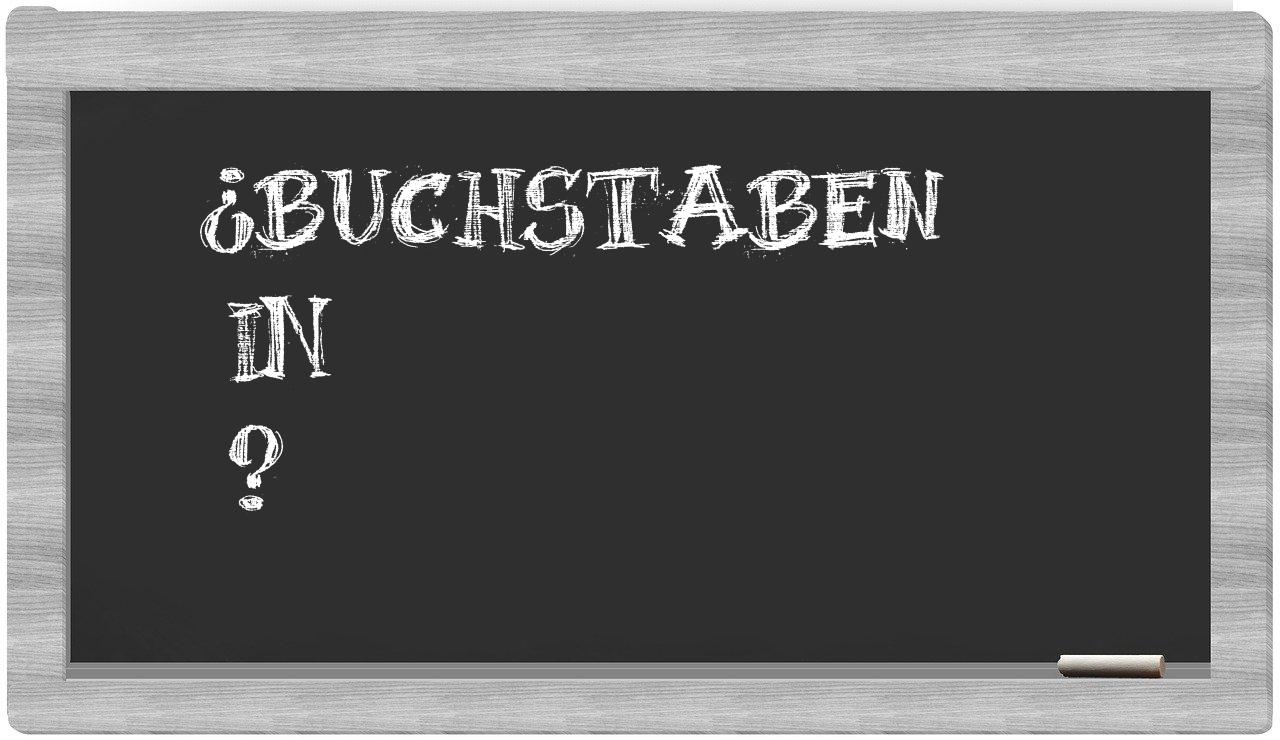 ¿Buchstaben en sílabas?