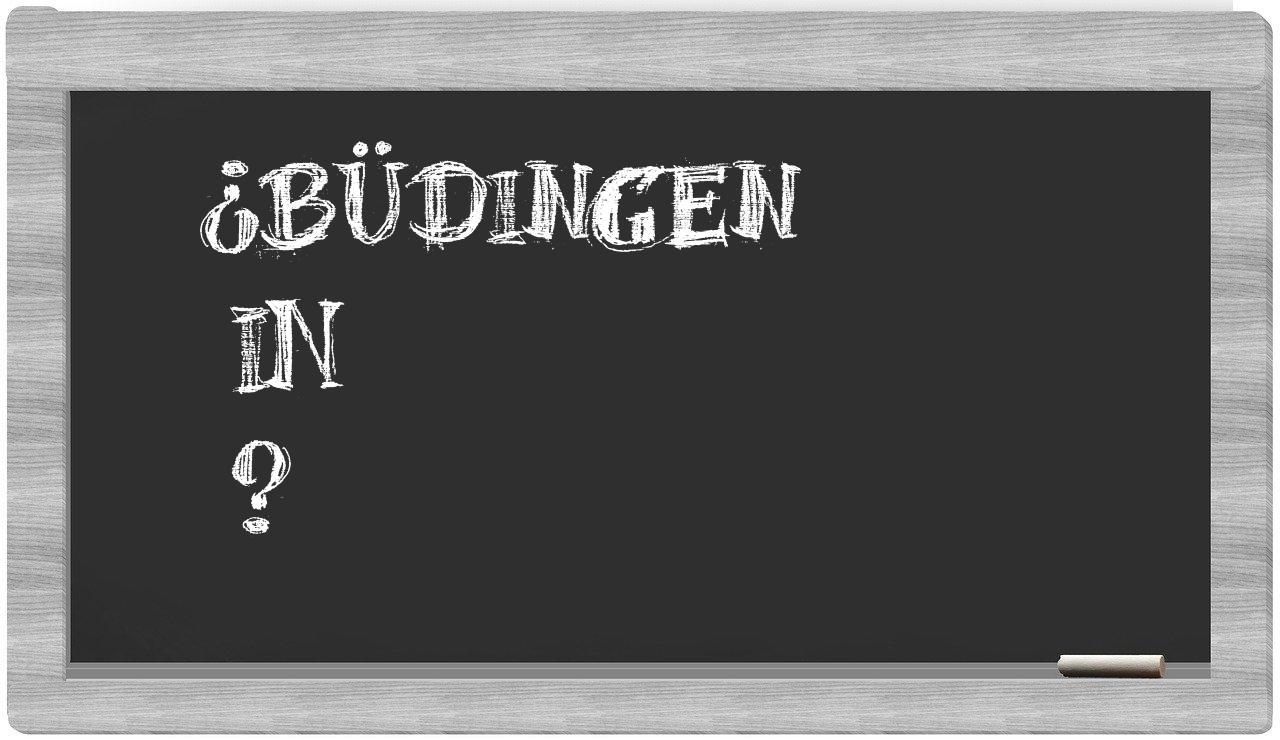 ¿Büdingen en sílabas?