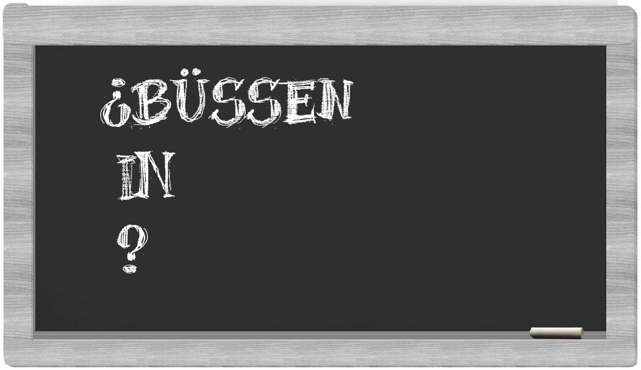 ¿Büßen en sílabas?