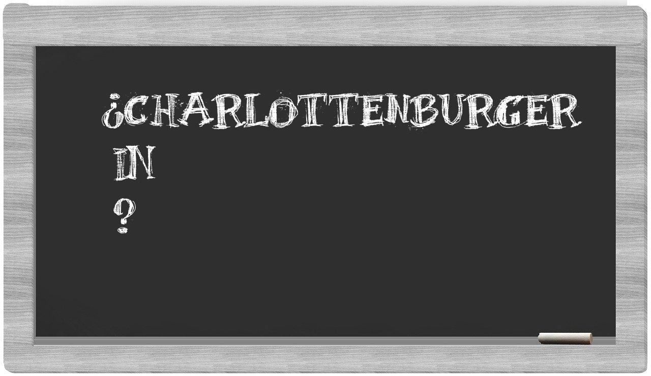 ¿Charlottenburger en sílabas?